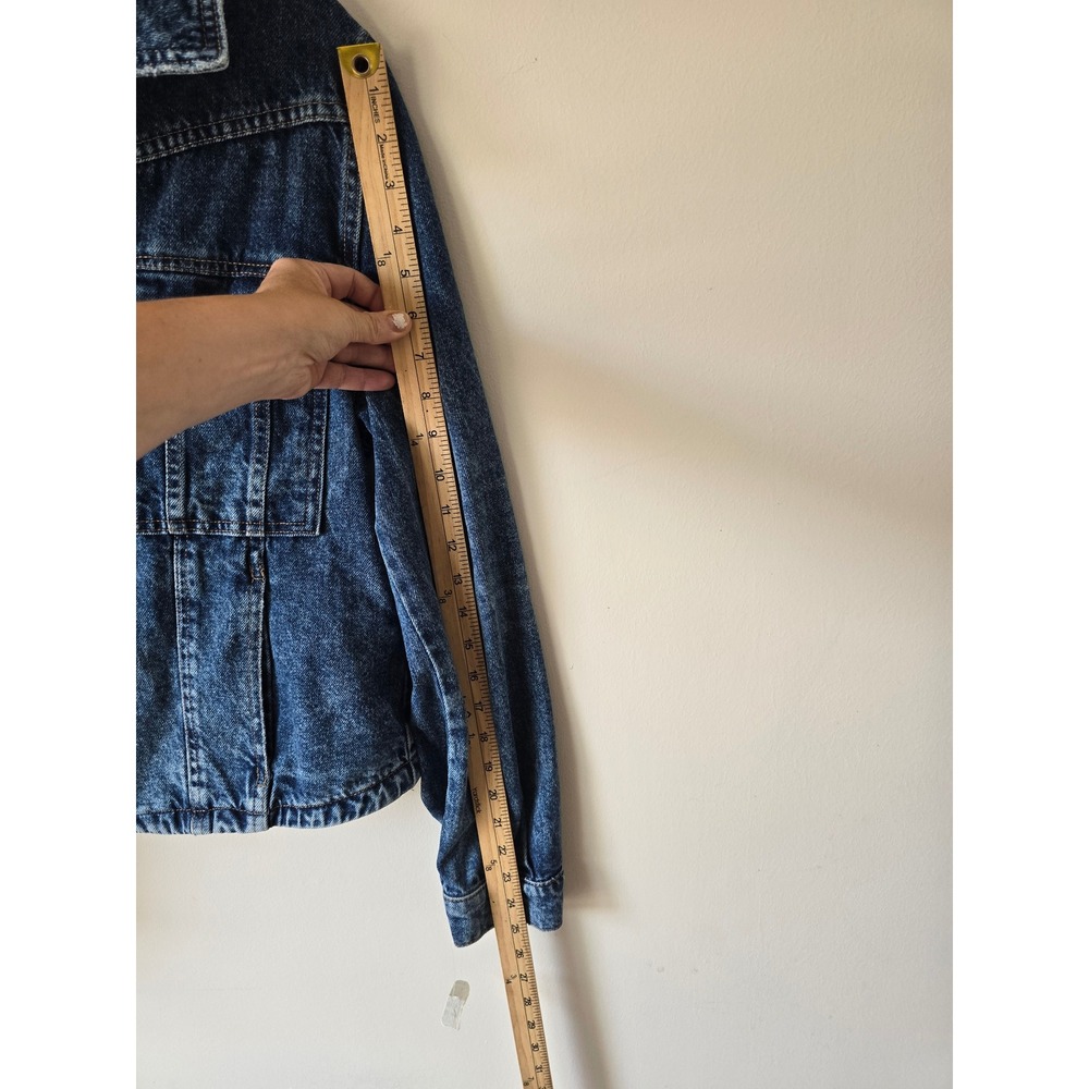 Free People High Dive Denim Trucker Jacket Medium Wash Blue Women M NWT - Picture 8 of 8